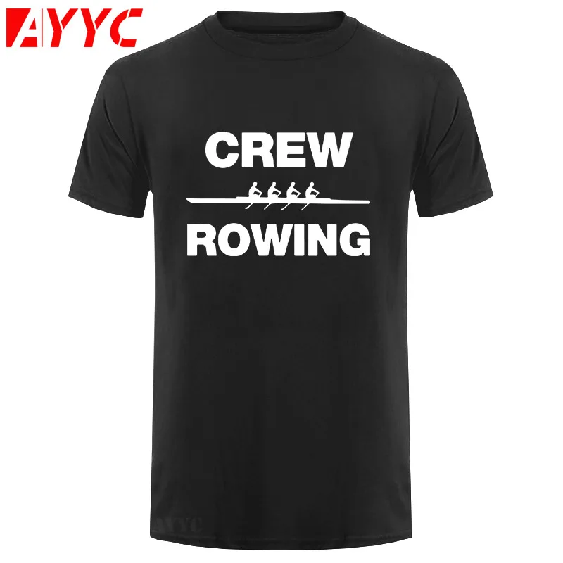 

AYYC T Shirt Tshirt Crew Rowing T Shirt Men Casual O Neck Short Sleeve T Shirts Hip Hop Style Tops Tee 100% Cotton Print Mens