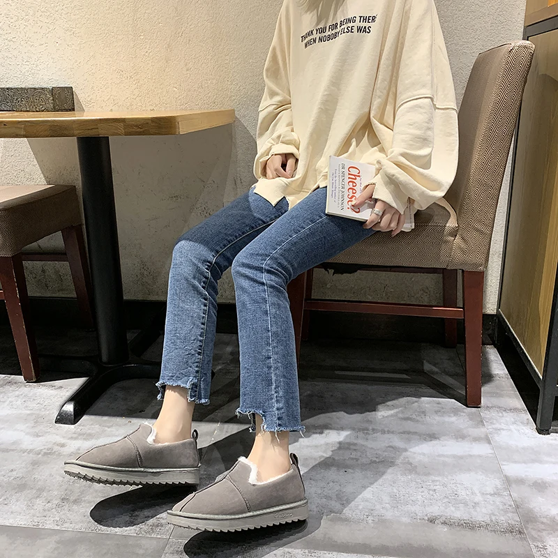 LAASIMI 2019 г. Женская зимняя обувь на плоской подошве модная женская домашняя без