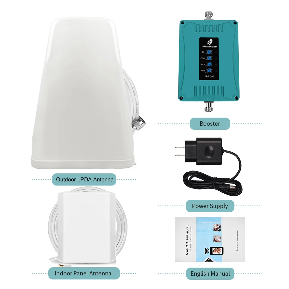 

GSM 4G 3G Repeater gd 900 Cell Phone Signal Booster Cellular Signal Amplifier 800/9/1800/2100/2600MHz 70dB 2G Repeater Amplifier