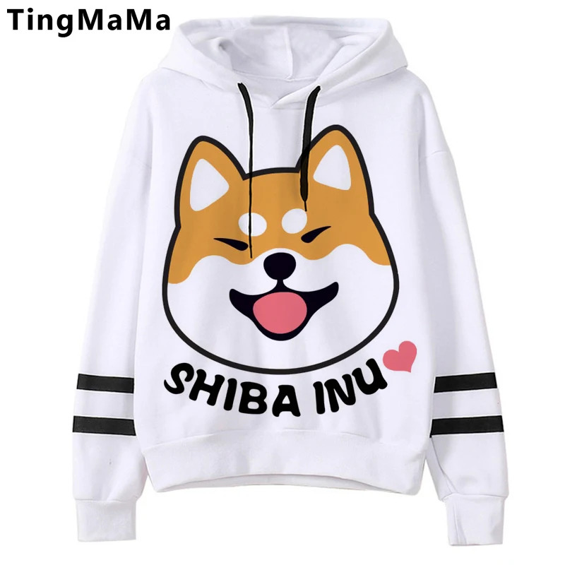 New Cartoon Animal Shiba Inu Hoodies Women Kawaii Dogs Graphic Streetwear Funny 2021 Harajuku Winter Unisex Sweatshirts Female