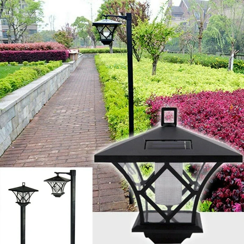 저렴한 1.5M LED 태양열 전원 전통적인 정원 램프 포스트 램프 포스트 랜턴 조명 장식