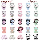 Бусины из пищевого силикона TYRY.HU, 5 шт.лот, для прорезывания зубов, игрушки, не содержащие БИСФЕНОЛ