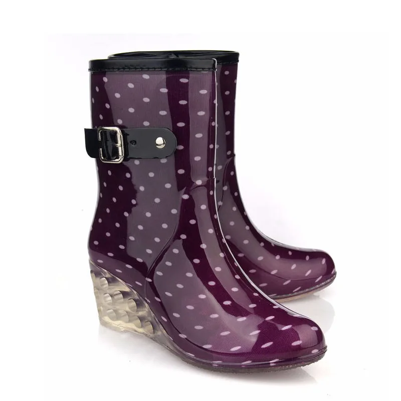 

new design pvc rain boots waterproof flat shoes woman rain woman water rubber boots good quality botas 763