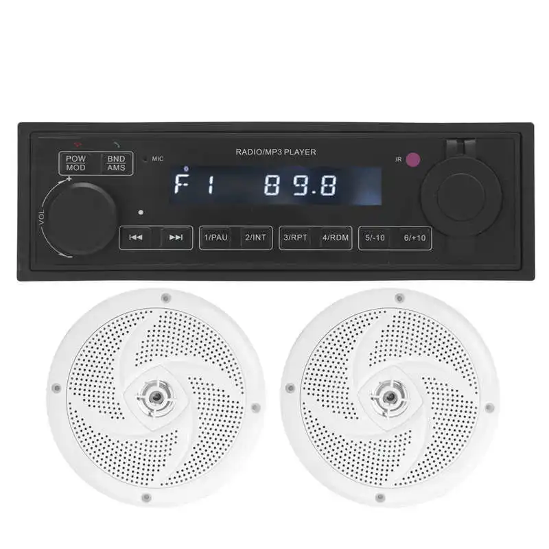 

Car Media Receiver Car Radio Dual USB Interface for RV for Marine