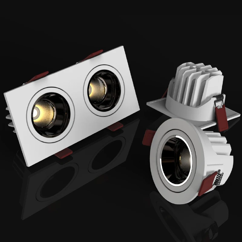 Светодиодный прожектор COB 7 Вт Классический круглый квадратный алюминиевый