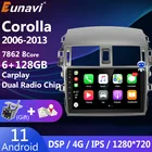 Автомагнитола Eunavi 7862 4G IPS 2 Din Android 11 для Toyota Corolla 2007 2008 2009 2011 мультимедийный видеоплеер 2 Din DVD GPS 8Core