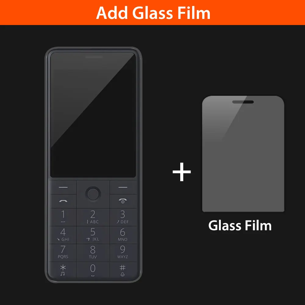 Add Glass Film Xiaomi QIN 1S 4G сетевой Wifi 1480mAH BT 4,2 голосовой инфракрасный пульт дистанционного управления с двумя sim-картами - Цвет: Add Glass Film