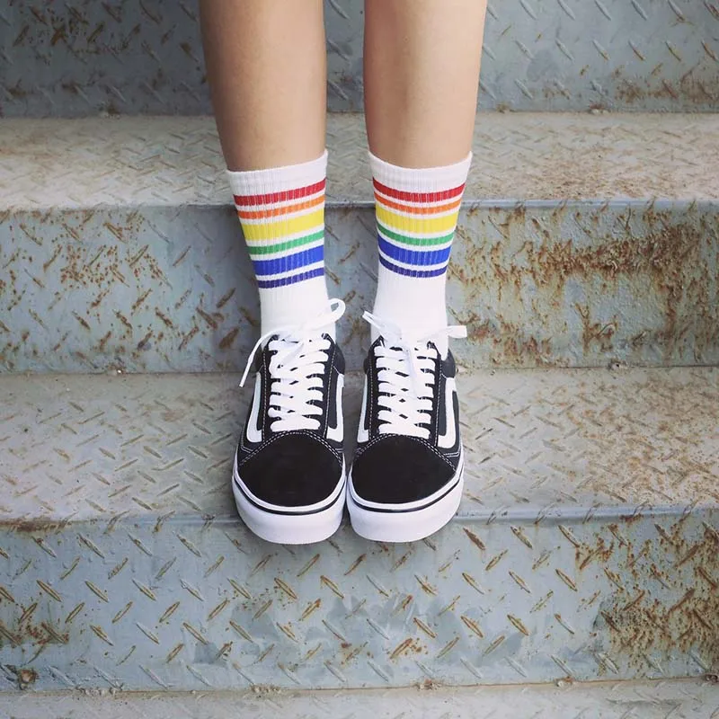 Носки [COSPLACOOL] женские цветные для уличного скейтборда повседневные Простые