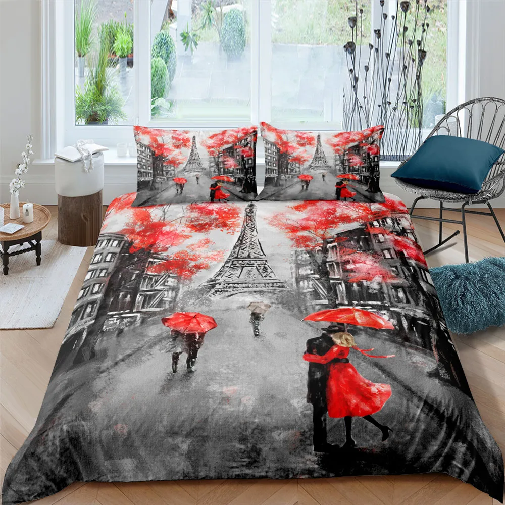 

Comforter Cover Set The View Of The City Bedding Set Printed Duvet Cover Twin Full Queen King Size Quilt Cover Home Textile