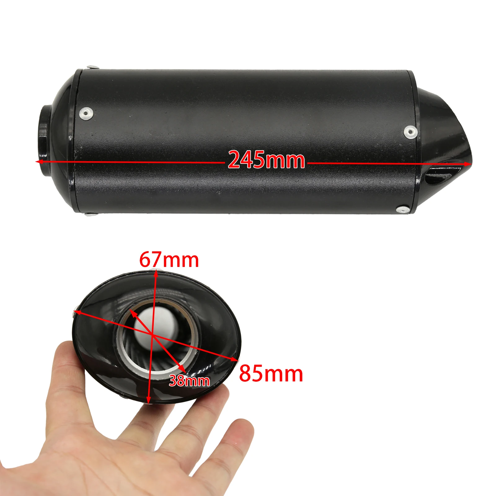 Глушитель выхлопной трубы 38 мм для TTR CRF50 SSR Thumpstar 90-125Cc |