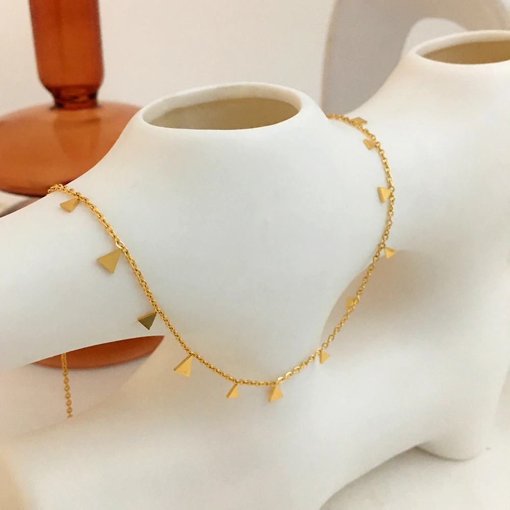 

Monlansher Exquisite Cute Geometric Chips Metal Chain Necklace Boho Thin Chain Chokers Minimalist Necklaces Jewelry 2021 Trend