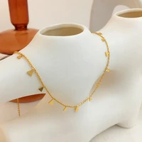 monlansher exquisite cute geometric chips metal chain necklace boho thin chain chokers minimalist necklaces jewelry 2021 trend