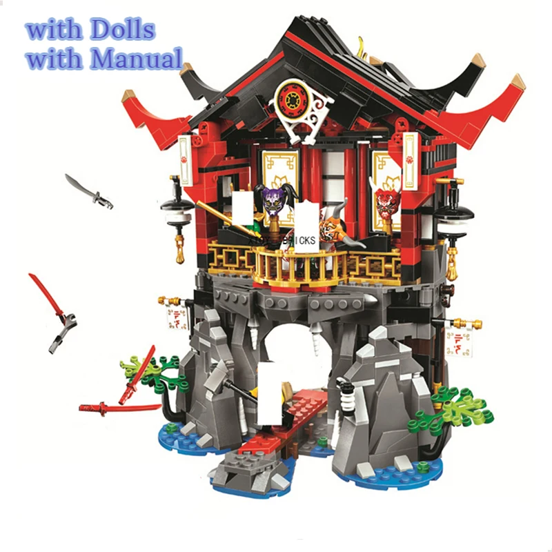 

New 10806 809pcs Blocks Series The Temple of Resurrection Model Building Blocks with Figures Brick Toys for Children 70643