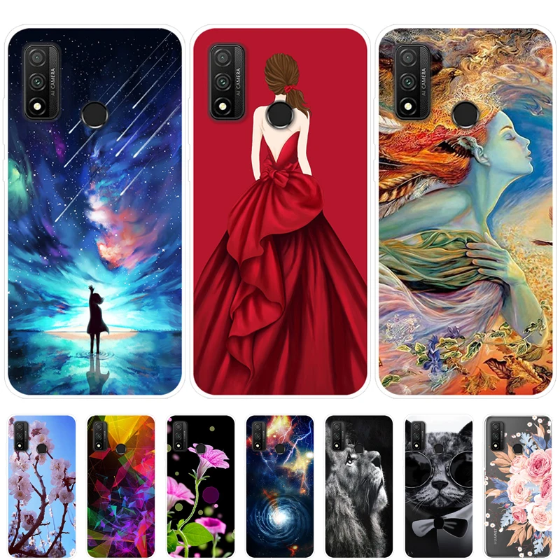 Чехол для Huawei P Smart 2020 силиконовая Мягкая задняя крышка чехол телефона защиты 6 21