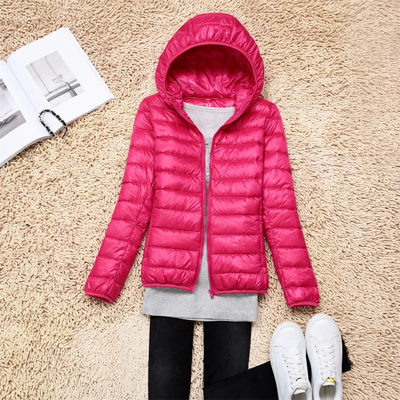 WSYORE размера плюс короткий пуховик осень зима с капюшоном ультра светильник