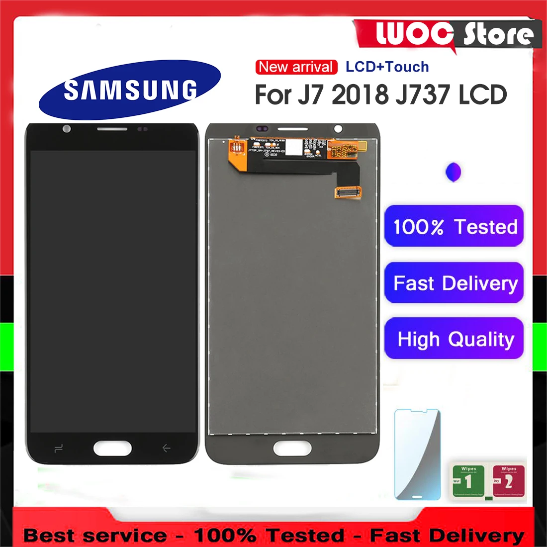 

100% Original Super LCD Display For Samsung Galaxy J7 2018 J737 J737A J737P J737V J737T Touch Screen Digitizer Replacement Parts