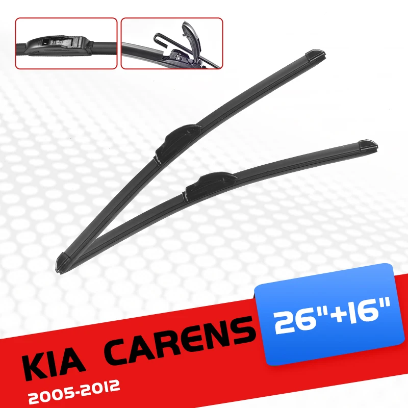 

CELANOVA Car Wiper Blade For KIA CARENS 2005-2012 16"+26" Windscreen Windshield Rubber Wiper