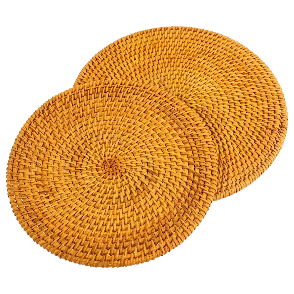 2 шт. плетеная циновка чашки Hand Made изделия из ротанга подставки украшение