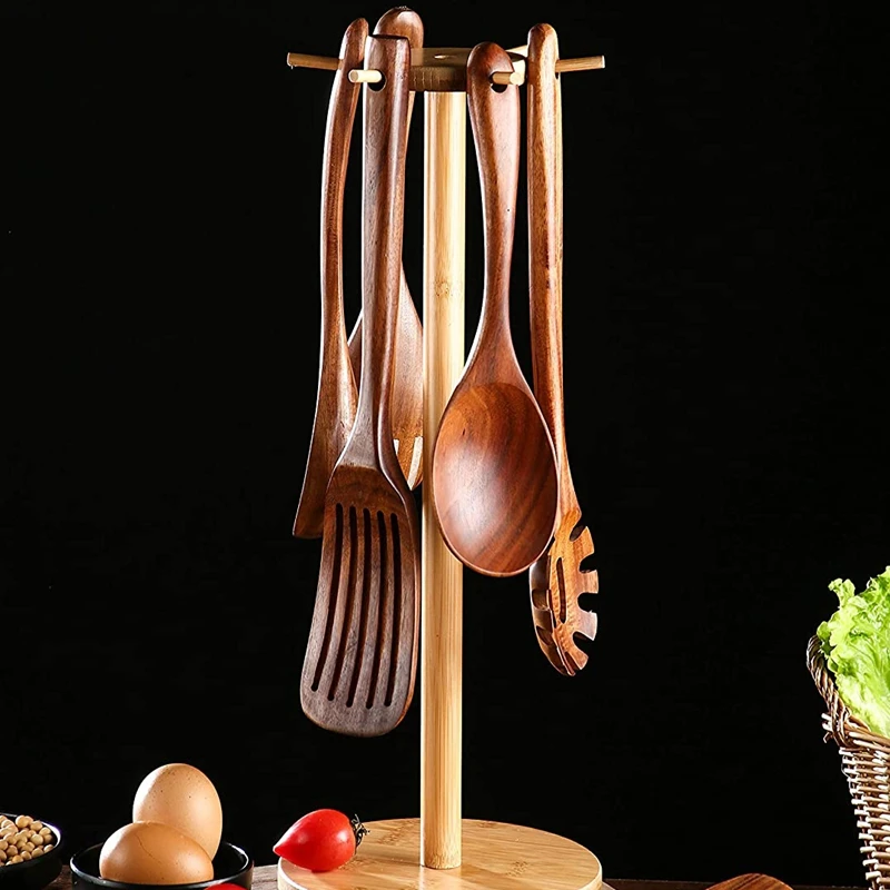 Набор деревянной кухонной утвари подвесной органайзер для столешницы ложка