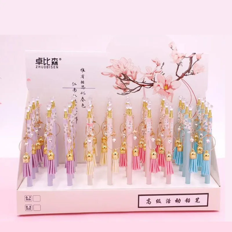 

40 pcs/lot Creative Bell Pendant Mechanical Pencil Cute Student Automatic Pen For Kid School Office Supply