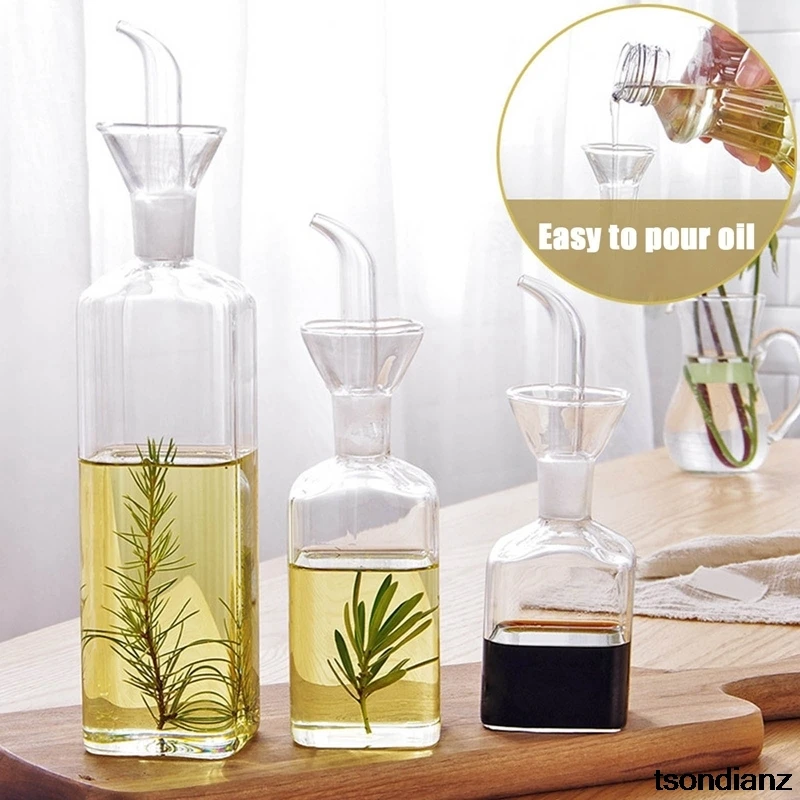 

High Borosilicate Glass Oil Pot Household Leak-proof Oil Bottle Kitchen Soy Pot Oil Tank Vinegar Mixing Bottle Bottle