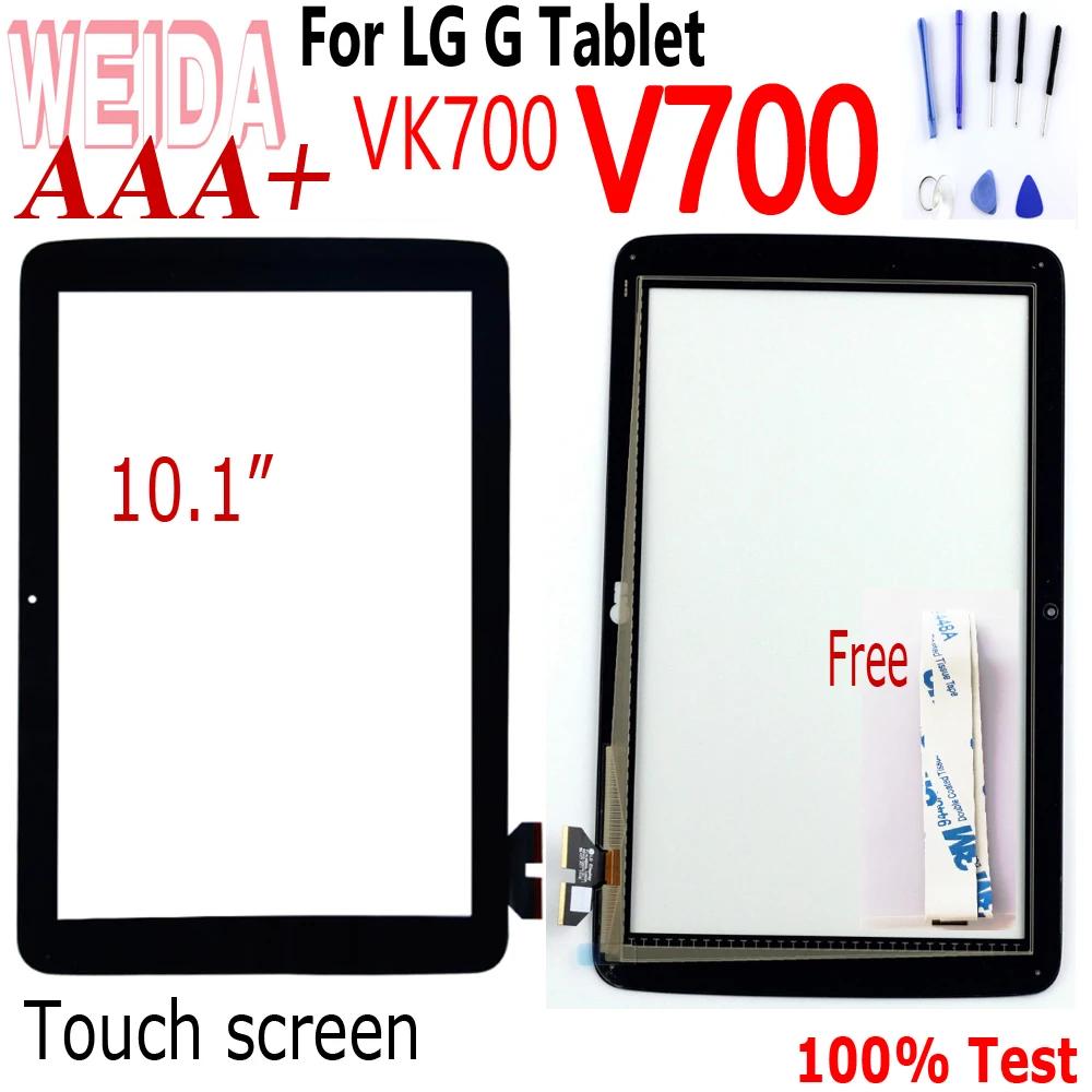 WEIDA 10 1 &quotдля планшета LG G Pad V700 VK700 сенсорный экран без ЖК дисплея с бесплатным инструментом клей для