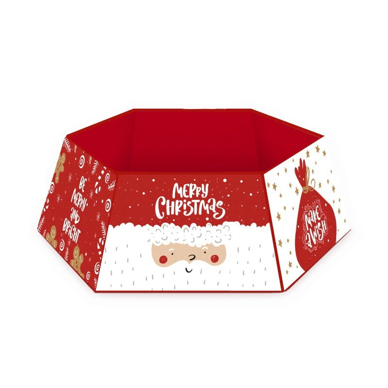 

Red Christmas Tree Collar, Christmas Tree Ring, Easy-To-Set Tree Skirt Tree Base Cover to Decorate Your Holiday