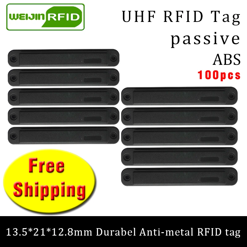 UHF RFID Метка 915 м 868 МГц H3 135*21*12 8 мм 100 шт. Бесплатная доставка Прочный ABS Материал