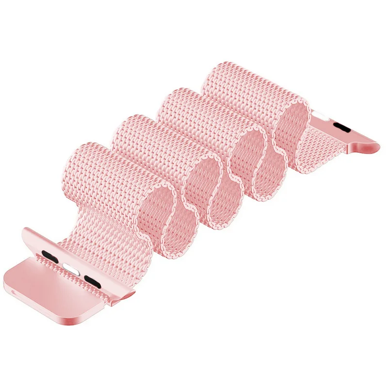 pink Milane петля браслет из нержавеющей стали ремешок для Apple Watch series 3 2 1 38 мм 42 мм браслет ремешок для i watch series 5 4 40 мм 44 мм - Цвет: pink