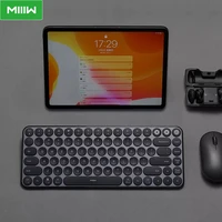 miiiw blutooth dual mode mini keyboard 85 keys 2 4ghz metal keyboard multi system wireless for office computer laptop tablet key