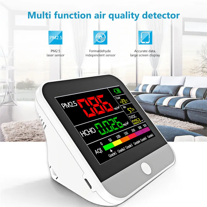 Многофункциональный детектор качества воздуха PM2.5 газовый анализатор Пылевой