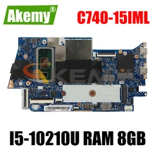 For Lenovo Yoga C740-15IML YOGA C740-15 laptop motherboard FYG41 NM-C431 motherboard CPU i5-10210U RAM 8GB tested OK Mainboard