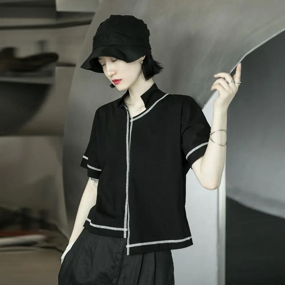 Платье от оригинального дизайнера YS Female Темный ветер цвет линии нерегулярные