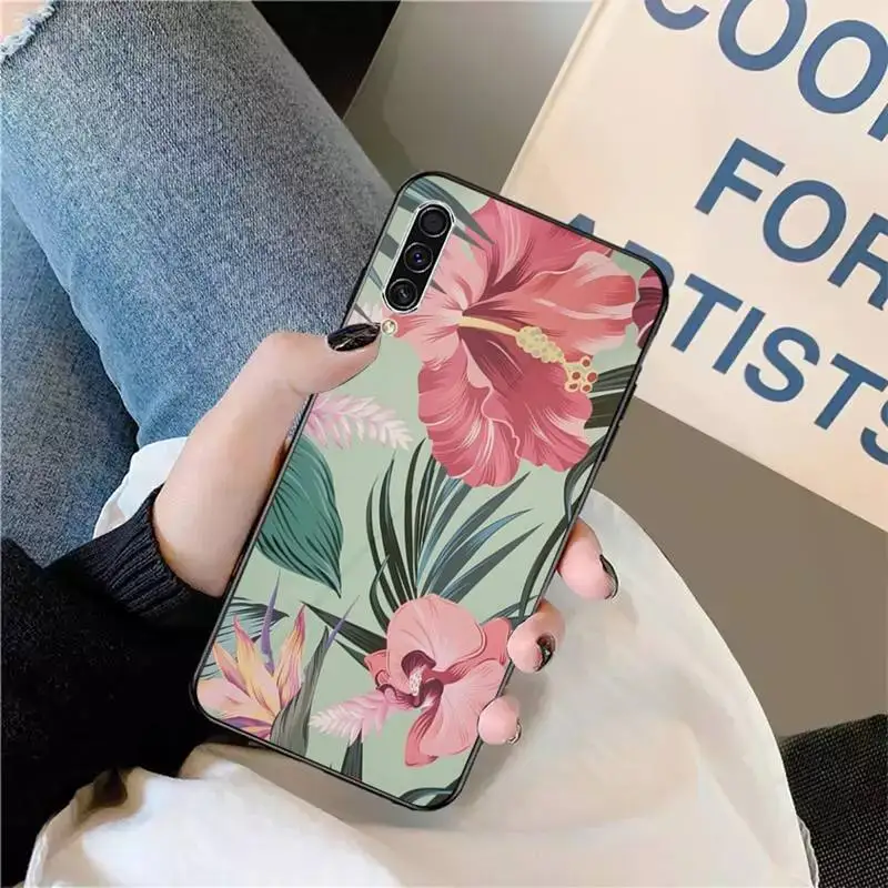 

Banana Leaf Retro painting coque Phone Case For Samsung galaxy S 9 10 20 A 10 21 30 31 40 50 51 71 s note 20 j 4 2018 plus