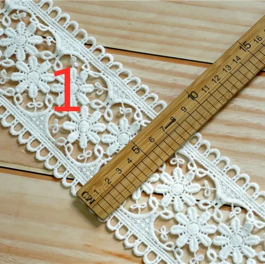 2 ярда хлопок кружево отделка Венеция Off-white Вязание крючком кружева цветочный