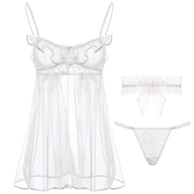 Сексуальное мини-платье прозрачное горячее женское Прозрачное нижнее белье Babydoll