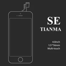 5 Pcs Display For Tianma iphone SE LCD Touch Screen Digitizer Assembly+ LCD+Frame+Camera Parts for mobile phone screens