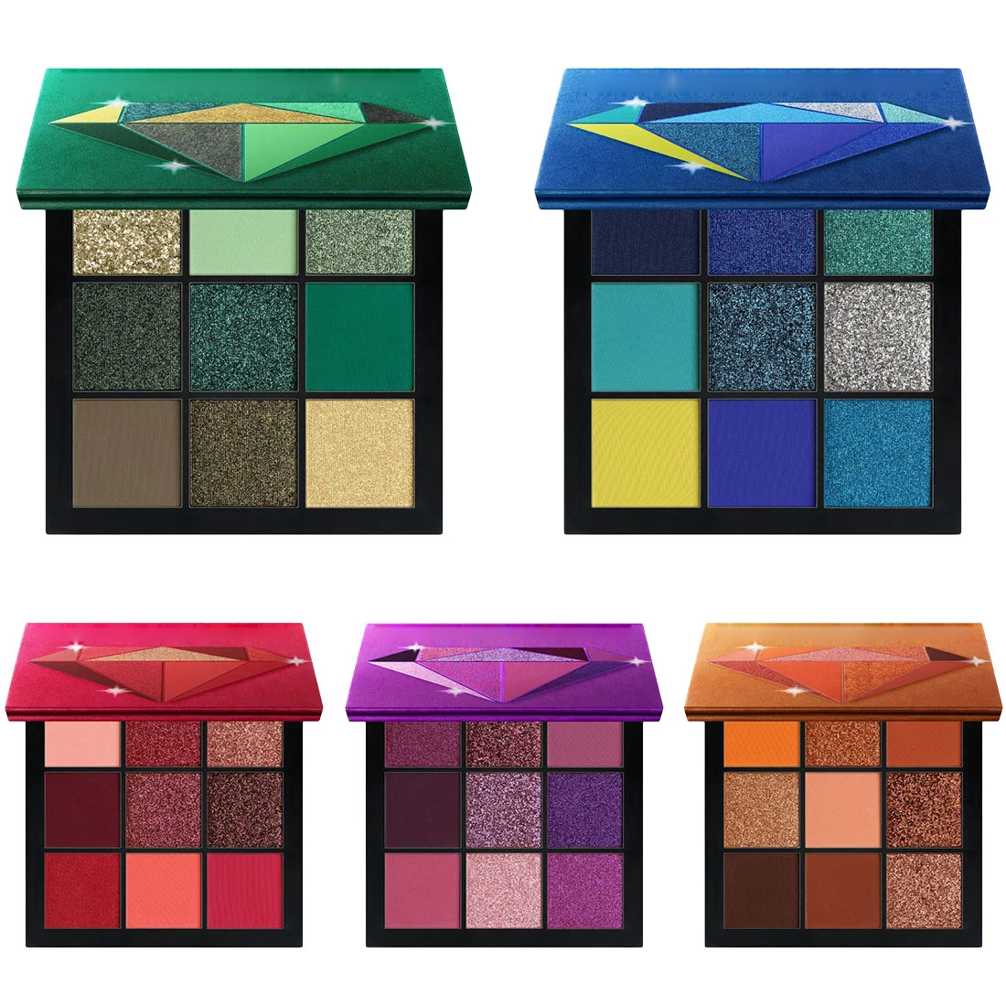 

9Color Glitter Eyeshadow Palette Holographic Shiny Matte Pigment Eye Shadow Diamond Makeup Palette Cosmetics Eyeshadow Powder