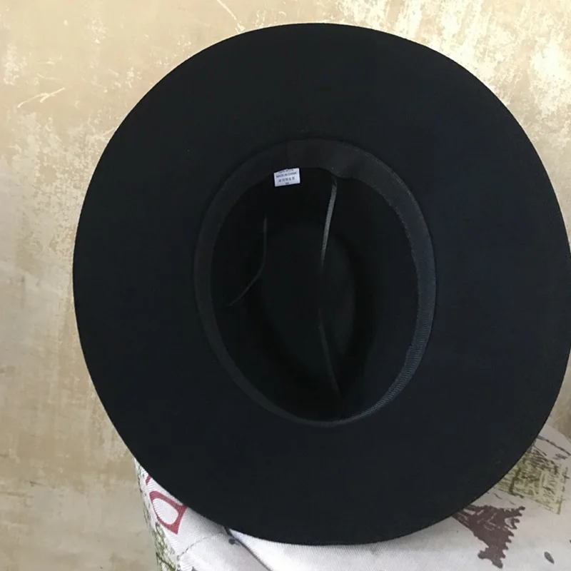 Новинка 2019 Мягкая шерстяная фетровая шляпа с широкими полями мягкая теплая