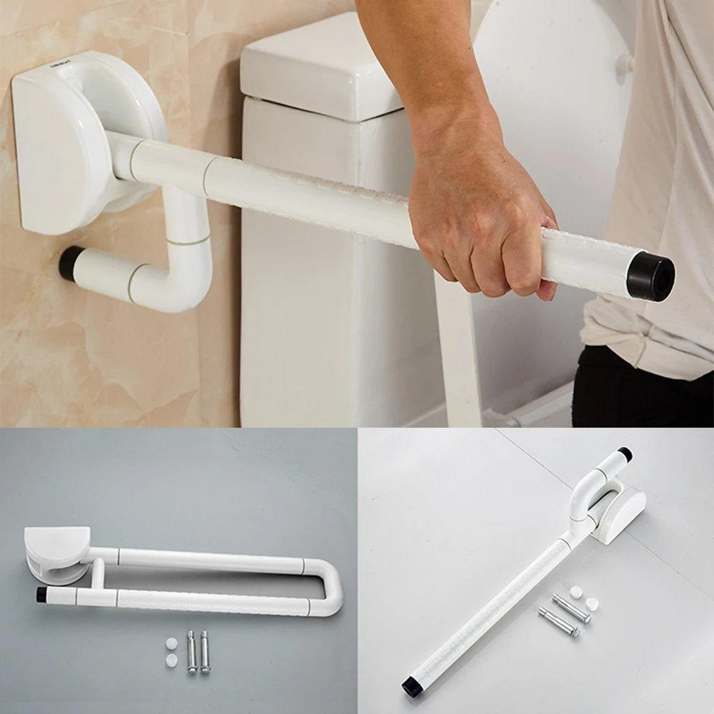 

Foldable Toilet Grab Bar 265 Lbs Bearing Weight Non-slip Folding Handicap Grab Bars Bathroom Safety Rails for Elderly Pregnant