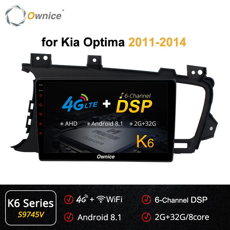 S9745 K6 Ownice Восьмиядерный Android 9,0 K3 K5 K6 dvd-плеер для Kia K5 Optima 2011- 4G DSP gps Радио Стерео 360 панорама оптический - Цвет: S9745 K6