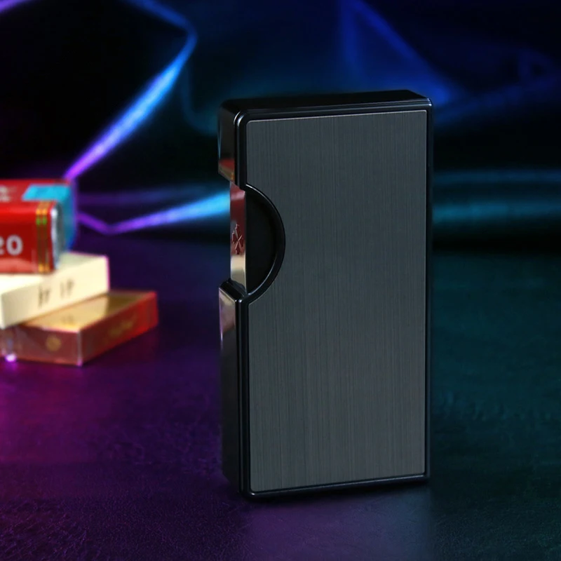 Легкий интегрированный Автоматический чехол для сигарет перезаряжаемый с 10 зажигалками USB Перезаряжаемый