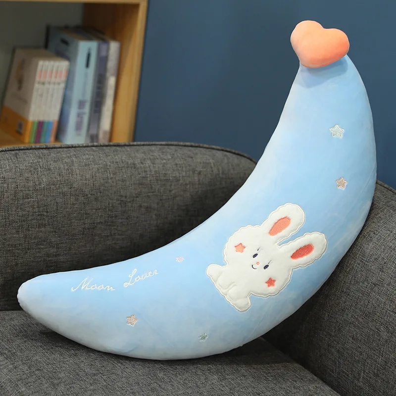 

Cute Personality Moon Rabbit Pillow Plush Toys Comfortable Girl Sleeping Sofa Cushion Best Holiday Gift Photography Props