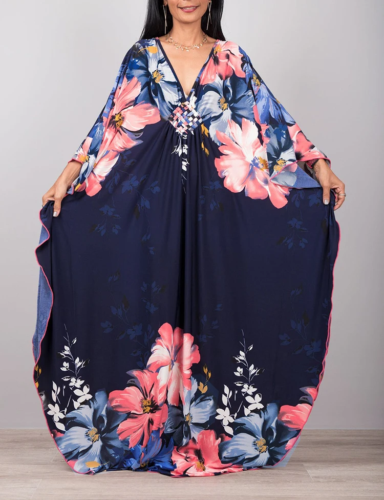 new print black striped boho dress plus size beach cover up robe maxi dress women beachwear summer dress pareos de playa mujer free global shipping