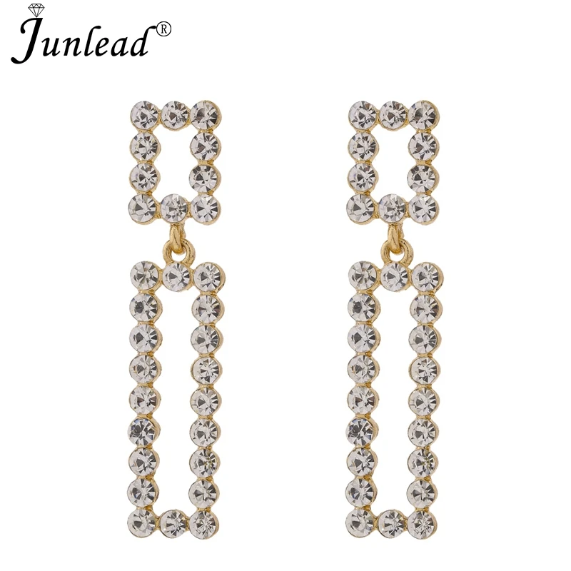 Junlead модные длинные винтажные Геометрические Квадратные массивные серьги