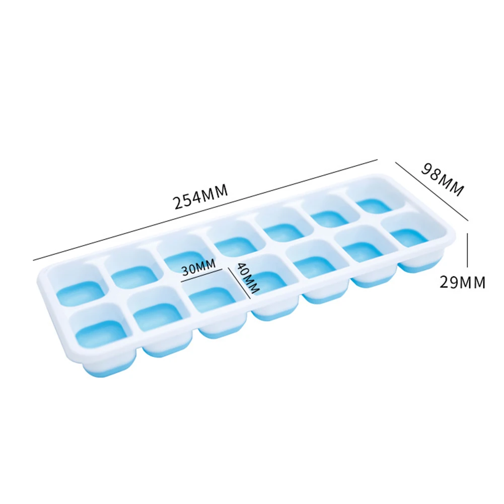 

1PC 14 Grid Silicone Ice Cube Tray Mold with Lid Color Cocktail DIY Making Mold Square 4 Cocktail Juice Mold Summer Accessories