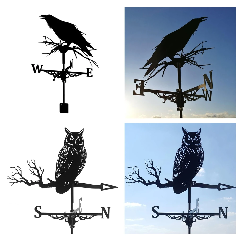 

Set of 2 Durable Weather Vane with Animal Figurine Garden Yard Professional
