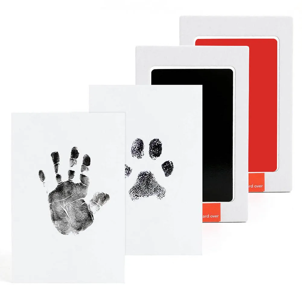 Baby Footprint Handprint Ink Pads Safe Non-toxic For Pet Paw Print Foot Inkless Pad Home Decorative Growth Picture | Дом и сад