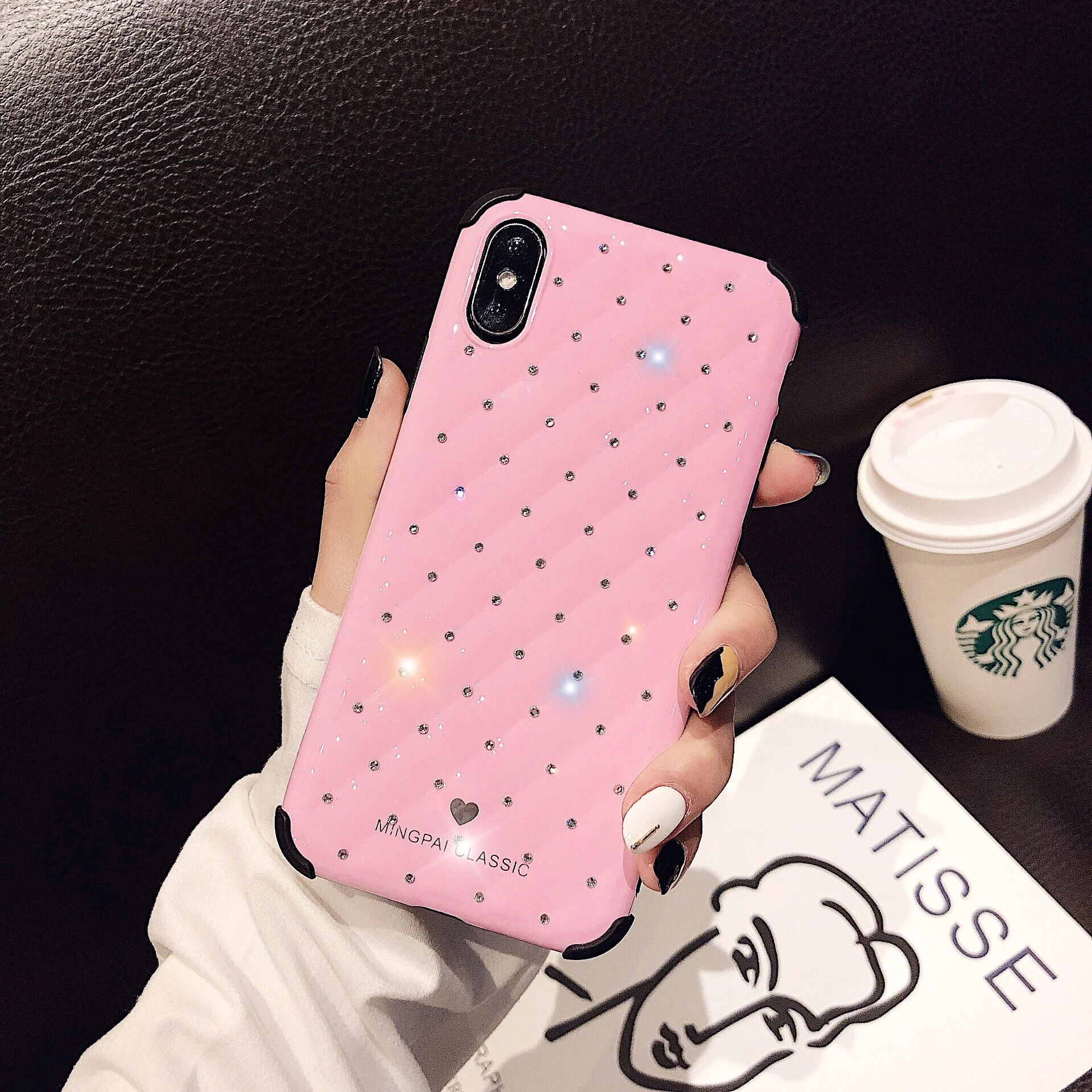 Модный чехол с драгоценными камнями для телефона, чехол для iPhone X XS XR XS Max 8 7 6 6S Plus, прозрачная защитная задняя крышка ТПУ чехол