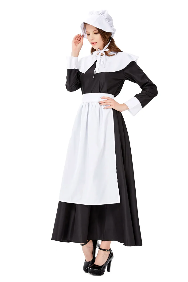 Женский костюм для косплея черная средневековая ферма сценическое видение на